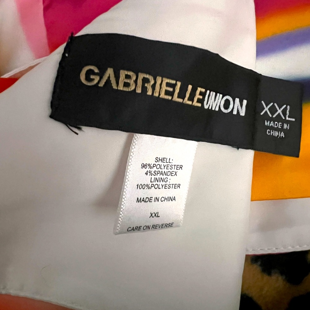 Gabrielle Union Multi Color Halter Top Nwot - image 2